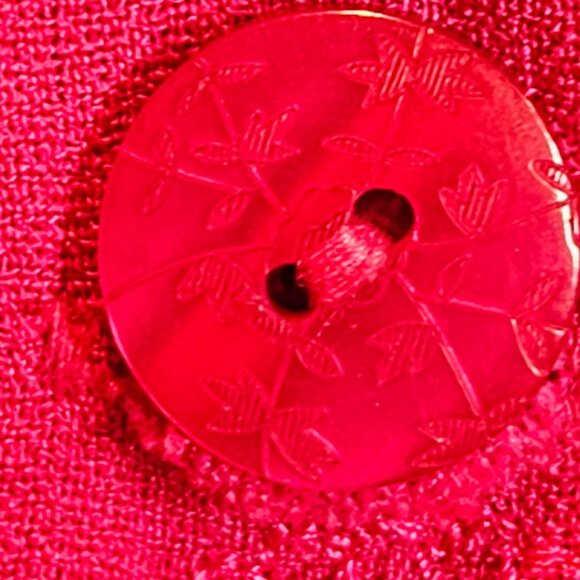 Sag Harbor Womens 16 Red Two-Piece Dress Jacket Set career Formal embroidered - Picture 14 of 16